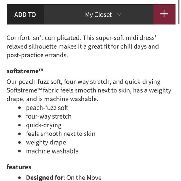 Lululemon Ease of It All Dress. Softstream Fabric. Medium/Size 6. Dark Grey. - Picture 5 of 10